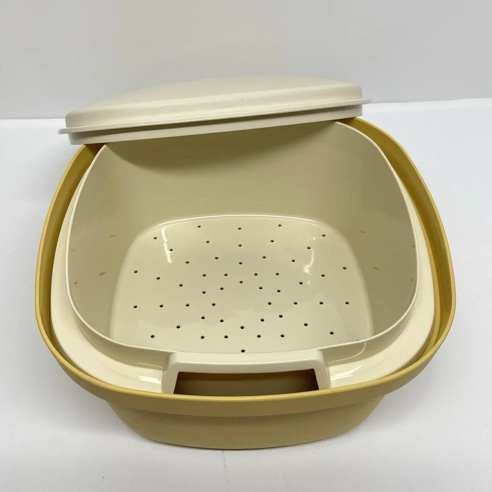 Vintage Tupperware Multi Server Steamer 3 Qt Container With Insert 888-1 USA